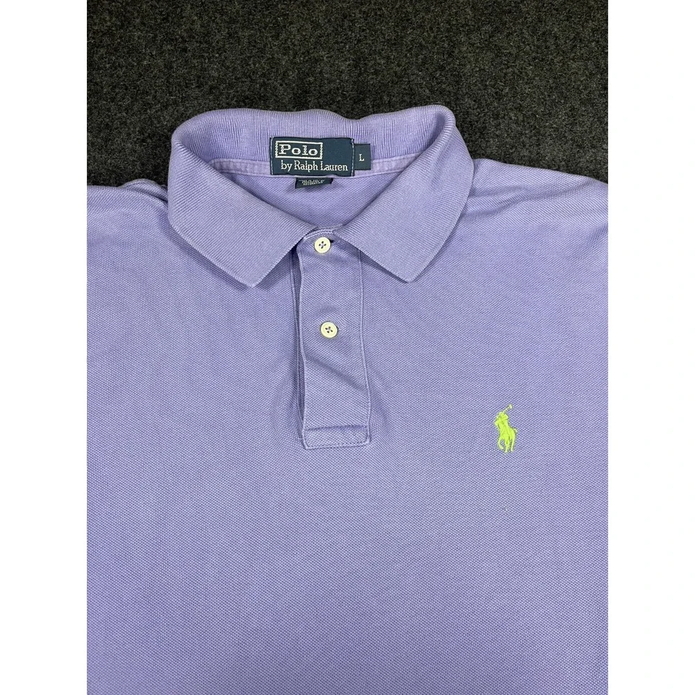 Vintage Polo Ralph Lauren Golf Shirt Mens Large Purple Pony Tennis Performance